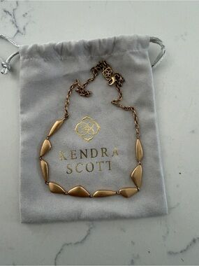 Kendra Scott Matte Gold Linked Bead Necklace
